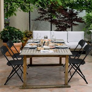 Sedia Pieghevole Classica da Giardino Nera, Set da 10 Pezzi, in Plastica Stampata a Iniezione, Sostituisce D0102HGJSXA - Product Image 4