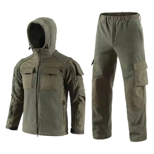 Nouvelle Arrivée Ensemble de Chasse Unisexe en Polaire Tricotée avec Imprimé Camouflage en Toile, Tenue d'Entraînement Extérieur en Polyester - Product Image 1