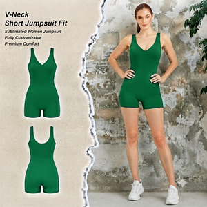 Combinaison de yoga taille haute, gainante et sculptante, sans manches, à bretelles, coupe ajustée longue - Product Image 1