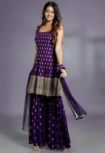 Conjunto de Salwar Kameez de Rayón para Mujer KV, Ropa Tradicional para Fiestas, Sin Arrugas - Product Image 4
