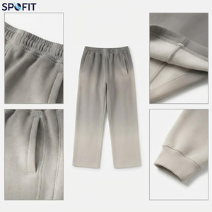Pantalon de survêtement homme en polyester/coton, coupe droite, décontracté, en velours côtelé, avec cordon de serrage, personnalisable en usine, haute qualité - Product Image 4