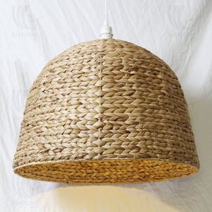 Natural Woven Water Hyacinth Lampshade for Home Patio Decor Lighting Pendant <b>Light</b> Lamp Cover Made in Vietnam - Product Image 5