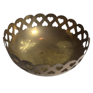 Magnifique bol en laiton, cadeau de mariage, bol de service classique en forme de cœur, laiton poli, écologique - Product Image 5