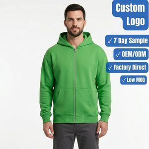 Sudadera con Capucha Premium para Hombre, con Cierre Completo, Personalizada, OEM, ODM, Fábrica de Ropa de Marca Privada - Product Image 1
