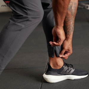 Pantalon de jogging droit léger décontracté taille mi-haute pour homme, idéal pour l'entraînement en extérieur et le fitness - Product Image 2