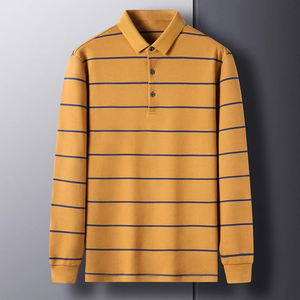 Polo décontracté à rayures pour homme, respirant, idéal pour l'été – Vêtements de polo OEM/ODM – Vente chaude - Product Image 4