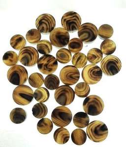 Botones de Cuerno de Búfalo Natural Ecológicos de Alta Calidad, Color Natural, Forma Personalizada, Impermeables, Hechos a Mano, Grosor de 5-5.5mm, para Manualidades - Product Image 2