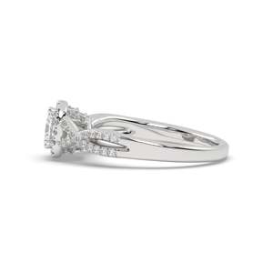 Anillo de diamante cultivado en laboratorio de 0.858 quilates con tachuelas de oro blanco-Color G Claridad VS2 - Product Image 4