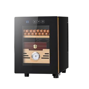 Humidor Elettrico per Sigari da 16L, 100 Sigari, Ripiani in Legno di Cedro Spagnolo con Controllo della Temperatura, Uso Domestico - Product Image 1