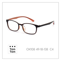 Montures de lunettes Tam Tam OK108 carrées, pleines montures, 49-18-138 C4, unisexe, légères, pour adultes, anti-lumière bleue, correction de la vue