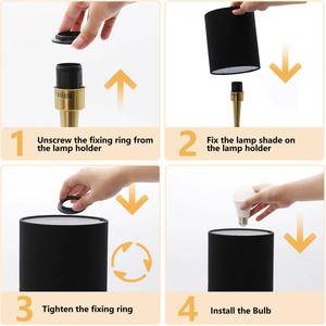 โคมไฟตั้งโต๊ะทองเหลืองโบราณพร้อมฐานหินอ่อน โคมไฟข้างเตียงตกแต่งระดับพรีเมียม - Product Image 2