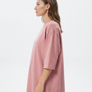 <span class=keywords><strong>T</strong></span>-<span class=keywords><strong>shirt</strong></span> ample en coton respirant pour <span class=keywords><strong>femme</strong></span>, col rond, manches <span class=keywords><strong>trois</strong></span> quarts, coupe longue, vêtement personnalisé - Product Image 4