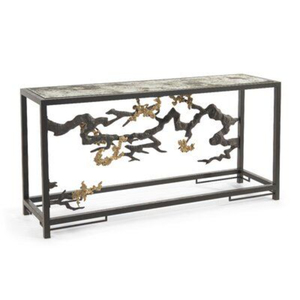 Mesa de consola de lujo de diseño único y elegante, chapada en oro de alta calidad, estilo Royal Look, para decoración de la sala de estar de casa u hotel, procedente de la India. - Product Image 6
