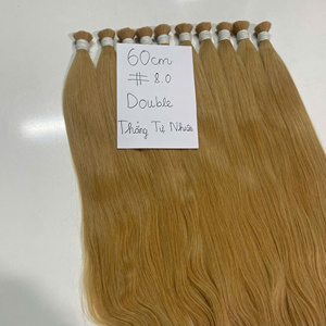 Venta al por mayor 8,0 Color a granel recto 100% virgen vietnamita pelucas de cabello humano Super doble dibujado Glueless extensiones competitivas - Product Image 5