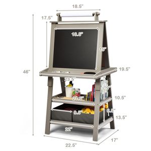 Cavalletto da Tavolo Bifacciale 3-in-1 per Pittura Grigio - Product Image 4