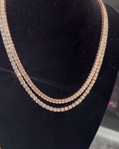 Collier en perles d'opale rose avec pendentif en cristal superposé et diamants pour femme, bijoux de fête - Product Image 4