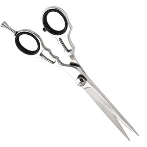 Tijeras de peluquería profesionales, hoja de acero inoxidable, punta afilada, para diestros, mango mediano, para uso de barbero, diseño personalizado - Product Image 5