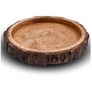 Tazón Desechable de Madera de Mango Pulida con Asa Decorativa para Nueces, Dulces, Aperitivos, Aceitunas, Salsas - Product Image 5