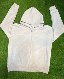 Wholesale Regular Fit Cotton Streetwear Solid Color Men Hoodie Custom Zipper <b>Puller</b> Embroidery Logo Streetwear Hoodie - Product Image 1