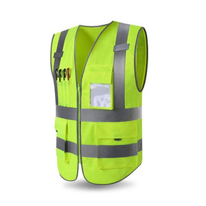 เสื้อกั๊กนิรภัยสะท้อนแสงสีส้มเขียวดำ ไฟ LED ความสว่างสูง ป้องกันไฟฟ้าสถิตย์ ทนไฟ แห้งเร็ว เหมาะสำหรับวิศวกร - Product Image 3