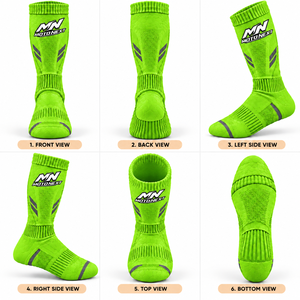 Nouvelle Arrivée 2026 – Chaussettes Sportives Motocross Tricotées Sur Mesure 100% Spandex Couleur Unie Anti-Bactériennes Respirantes – En Vente - Product Image 1