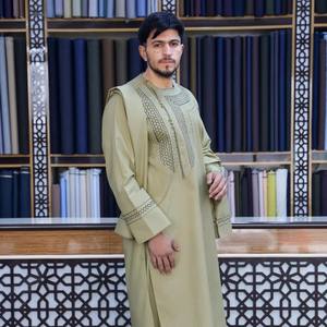 Robe traditionnelle afghane pour homme en coton respirant, style ethnique islamique, longueur cheville, logo personnalisé, ensemble Salwar Kameez 2 pièces, costume afghan - Product Image 2
