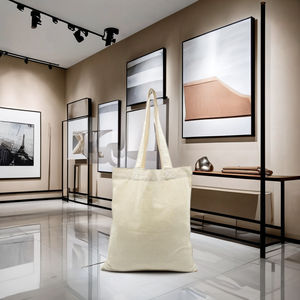 Sac fourre-tout en coton durable et écologique personnalisable recyclable promotionnel motif géométrique de l'épicerie logo personnalisable - Product Image 1