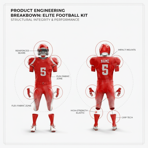 Comfortable High Quality Customized Player Team Name & Number American Football Uniforms Custom two Piece Set American Football - Product Image 2