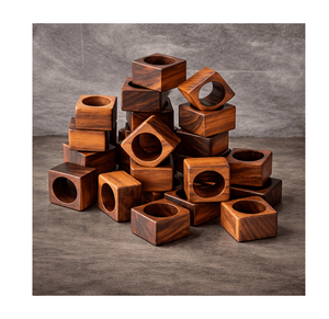 Offre Spéciale : Porte-serviettes en bois ancien fait main, très demandé, accessoire de décoration de table et de bureau - Product Image 4