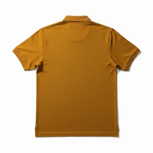 เสื้อโปโลผู้ชายสีพื้น แขนสั้น ผ้าฝ้าย ทรงปกติ สีเหลืองมัสตาร์ด - Product Image 6