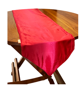 Dark Pink Poly Cotton Floral Design <b>Table</b> <b>Runner</b> Decorative <b>Dining</b> <b>Table</b> Linen for Home Hotel Restaurant and Wedding Decor - Product Image 3