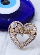 Anillo de Cóctel con Forma Hexagonal Amaira Jewels para Mujer, Chapado en Oro de 18K, Aleación, Doble Pavé Rectangular Verde, Estilo Clásico y Glamuroso - Product Image 3