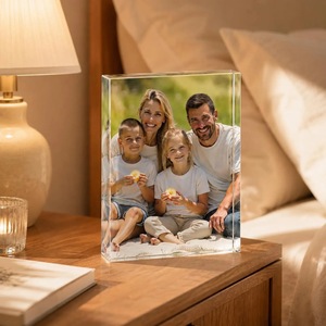 Cadre photo rectangulaire en acrylique transparent 4 couleurs, impression UV, incassable, étanche, sur pied, horizontal, pour table, moderne - Product Image 5