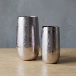 Pots à fleurs en aluminium modernes, pots à fleurs décoratifs en métal, contenants de jardin intérieurs et extérieurs, légers, décoration contemporaine pour la maison - Product Image 6