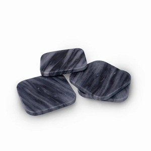Juego de posavasos de mármol negro en oferta, elegantes posavasos de piedra para bebidas, para la decoración del hogar, la oficina, la mesa de café y el comedor, disponibles para la venta. - Product Image 5