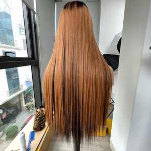 Precio al por mayor Extensiones de cabello humano vietnamita 100% virgen natural, trama de encaje, liso extremo, con cierre de mezcla de colores, súper doble densidad - Product Image 1