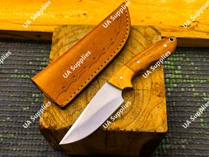 Cuchillo de Caza y Camping UA Supplies de 8 Pulgadas, Hoja Fija de Acero Inoxidable Hecha a Mano, Punta Caída, Mango Ergonómico de Madera de Palisandro - Product Image 2
