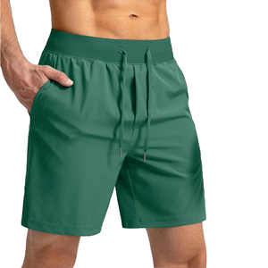 Shorts de sport pour homme, vert, à séchage rapide, avec poches, cordon de serrage à la taille, vêtements décontractés - Product Image 1