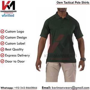 Camiseta de Polo Táctica Personalizada para Hombre, de Secado Rápido, Tejido Transpirable, Ropa Deportiva para Exteriores, Fabricante OEM al por Mayor - Product Image 3