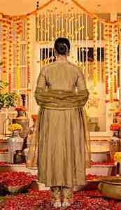 Ensemble Kurta et pantalon en soie Chanderi pour femme, tenue de fête ethnique, avec dupatta, vêtements traditionnels, séchage rapide, convient à toutes les saisons - Product Image 3