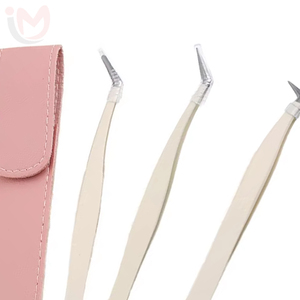 Professional Stainless Steel Fiber <b>Lash</b> Tweezers Smooth Pointed Tip 10MM Length High Precision Eyelash Extensions - Product Image 4