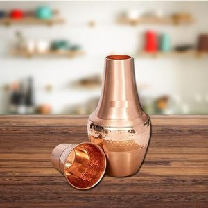 Botellas de Agua de Cobre con Diseño Moderno Martillado, 1500 ml, Ecológicas, para Bebidas en Casa, Portátiles - Product Image 1