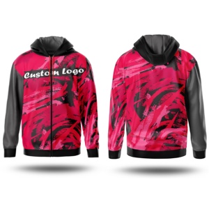 Sweat à capuche sportif personnalisable unisexe en molleton 100 % coton, imprimé numérique, brodé et sublimé, uni, avec fermeture éclair pour homme - Product Image 6
