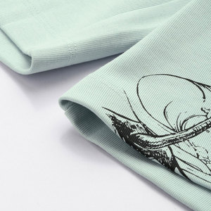 Short de bain décontracté pour homme bleu clair à imprimé tropical, séchage rapide, avec cordon de serrage à la taille - Product Image 4