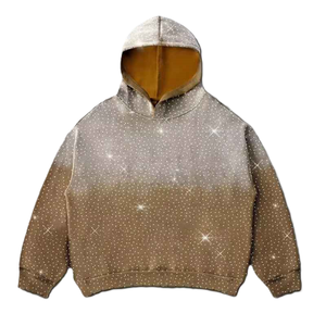 Sweat-shirt à capuche unisexe surdimensionné, imprimé dégradé, motif étoile, vêtement décontracté d'automne, en polyester tricoté - Product Image 6