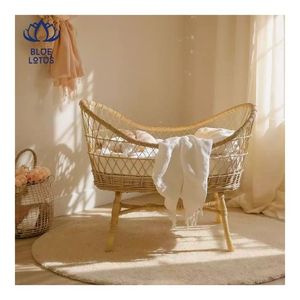 ENVÍO EN EL MISMO DÍA Cuna de Ratán 2026, Construcción Segura y Duradera para un Sueño Tranquilo y un Balanceo Suave para una Relajación Tranquila - Product Image 6