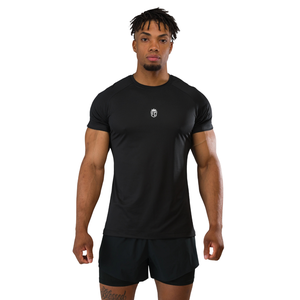 Chemise à manches courtes noire pour homme, coton premium confortable, vêtements décontractés, chemise de sport élégante, vente en gros, vêtements de sport tendance - Product Image 1