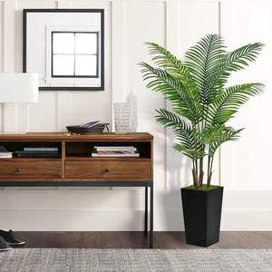 Pots de fleurs sphériques en plastique blanc - Légers, durables, écologiques, en PP avec revêtement en poudre, modernes, pour la maison, le jardin et le sol - Product Image 1