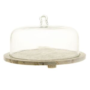 Decorative <b>Marble</b> <b>Cake</b> Dome With Glass Cover Stylish <b>Cake</b> <b>Stand</b> For Kitchen Dining And Special Occasion Use - Product Image 5