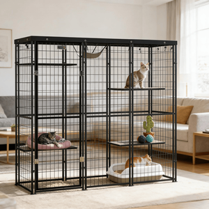 Cuccia Impermeabile per Gatti di Taglia Piccola e Media, Stile Nido Solido con Tetto in Acciaio per Uccelli Vivi, Elegante Cuccia per Gatti per Hotel - Product Image 5